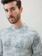 Men's Typography Printed Round Neck Full Sleeve Regular Fit T-Shirt