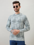 Men's Typography Printed Round Neck Full Sleeve Regular Fit T-Shirt