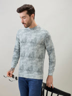 Men's Typography Printed Round Neck Full Sleeve Regular Fit T-Shirt