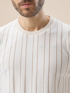Men's Vertical Striped Full Sleeve Regular Fit T-Shirt