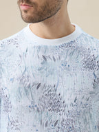 Men's Tropical All-Over Print Round Neck Full Sleeves Regular Fit T-Shirt