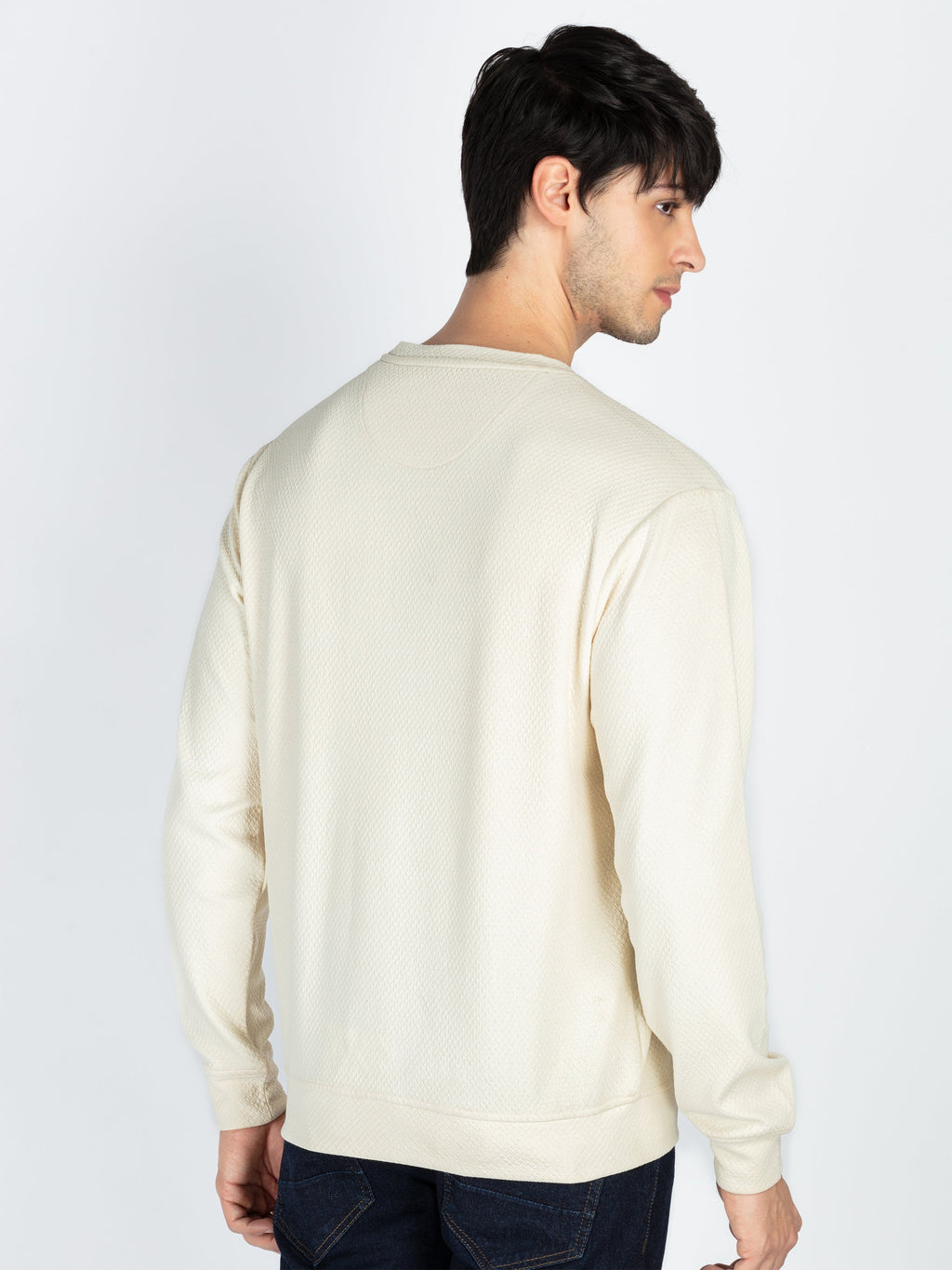 Mens Colorblocked Round Neck Full Sleeve T-Shirt