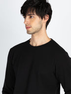 Men's Solid Round Neck Full Sleeve T-Shirt