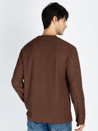 Men's Solid Round Neck Full Sleeve T-Shirt