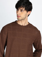 Men's Solid Round Neck Full Sleeve T-Shirt