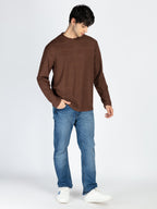 Men's Solid Round Neck Full Sleeve T-Shirt