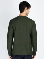 Mens Solid Round Neck Full Sleeve T-Shirt