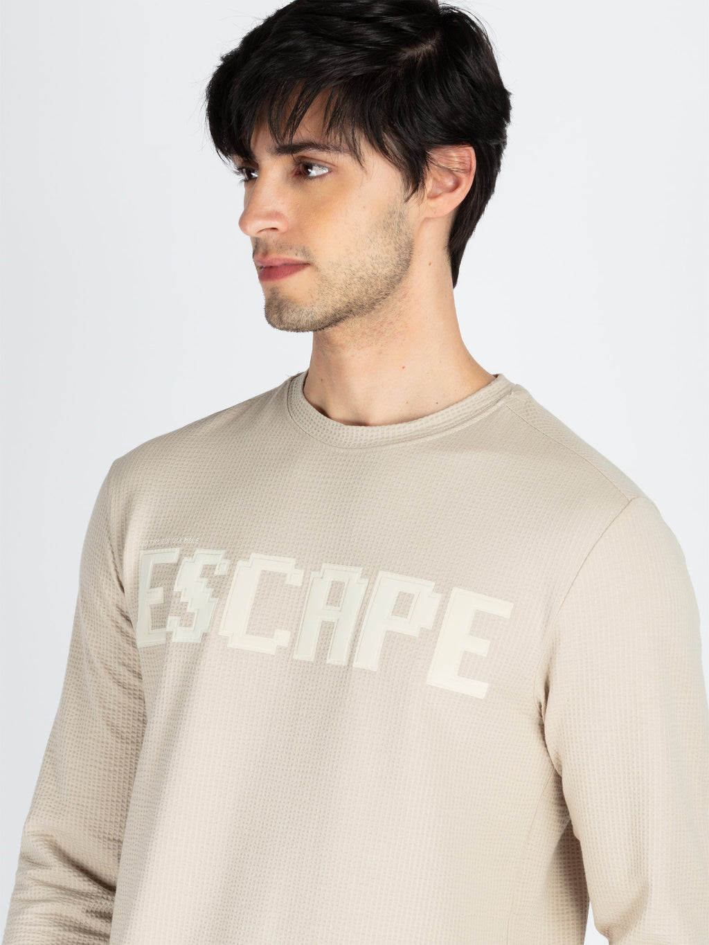 Mens Printed Round Neck Full Sleeve T-Shirt