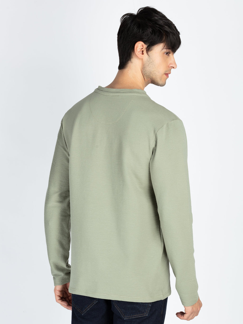 Mens Printed Round Neck Full Sleeve T-Shirt