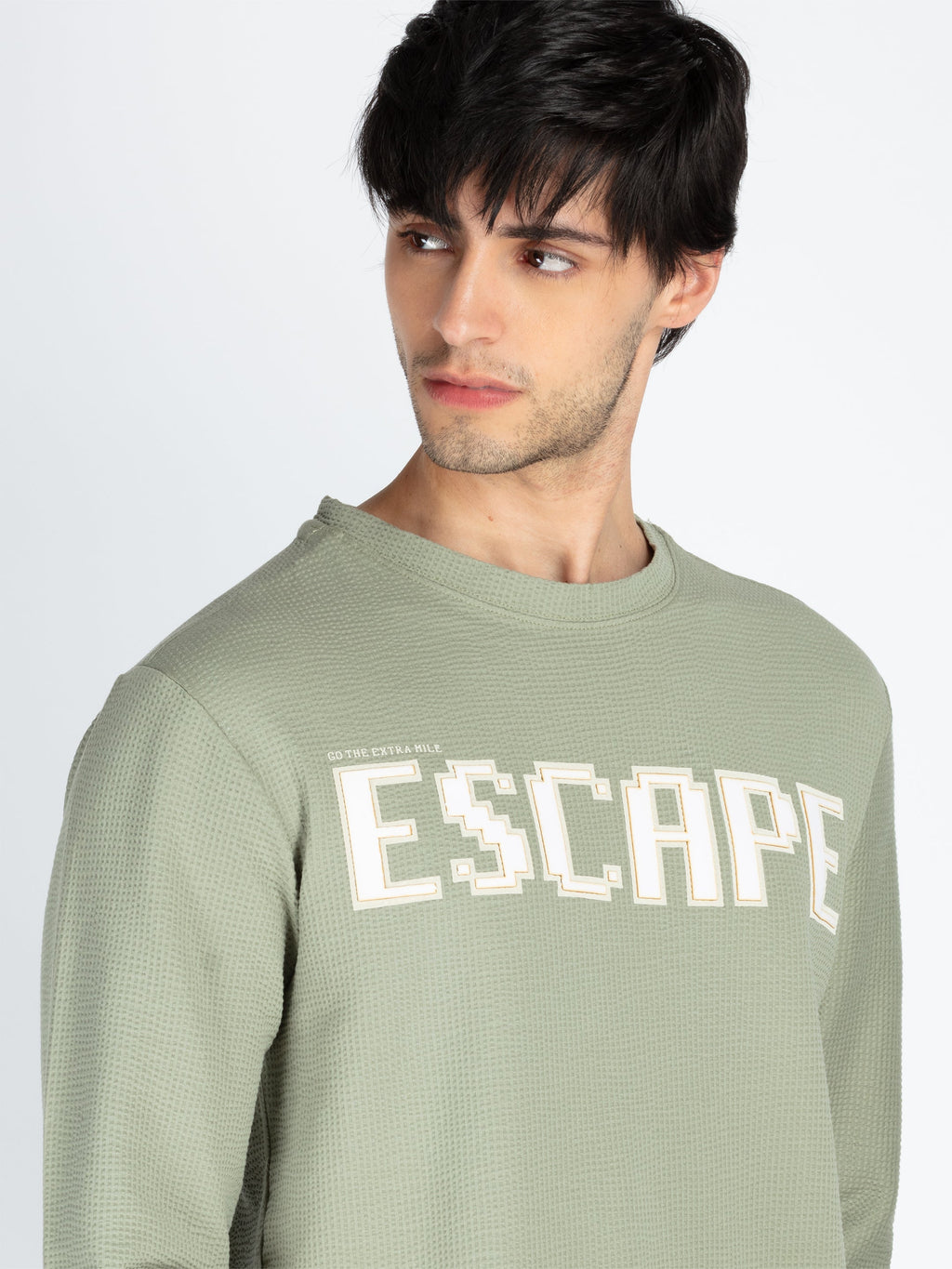 Mens Printed Round Neck Full Sleeve T-Shirt