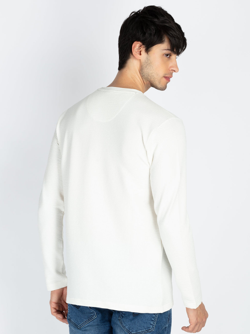 Men's Printed Round Neck Full Sleeve T-Shirt