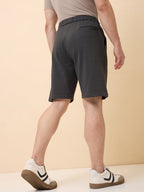 Mens Solid Regular Fit Drawstring Shorts