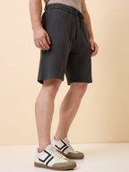 Mens Solid Regular Fit Drawstring Shorts