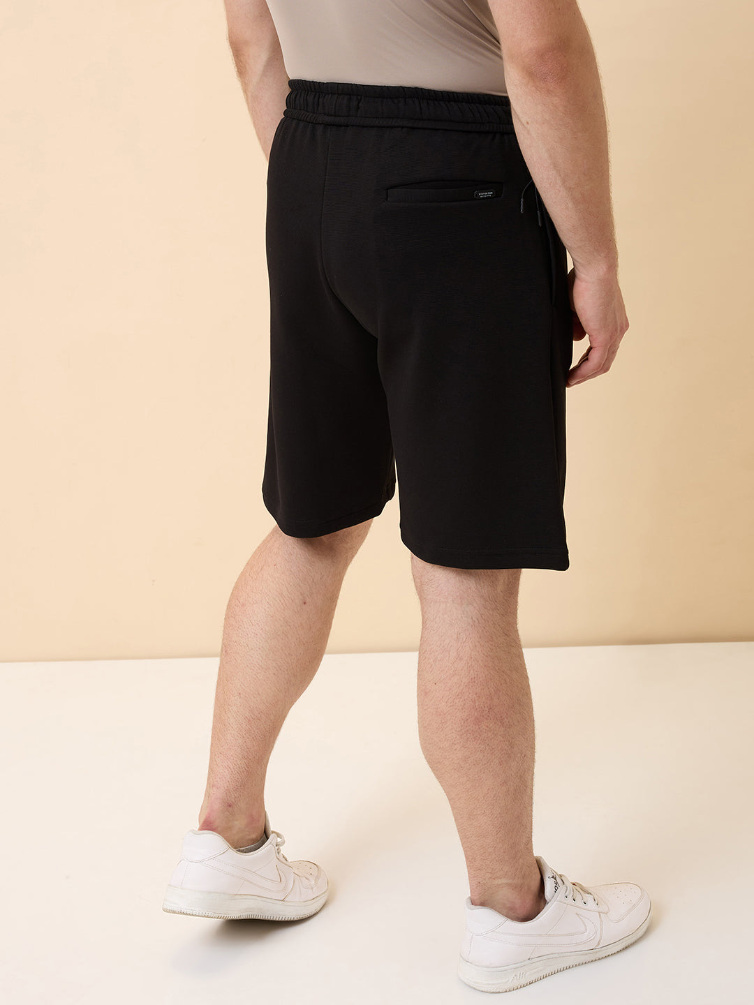 Men's Solid Regular Fit Drawstring Shorts