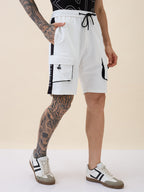 Men's Solid with Side Pockets Summer Drawstring Shorts