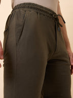 Mens Solid Regular Fit Drawstring Shorts