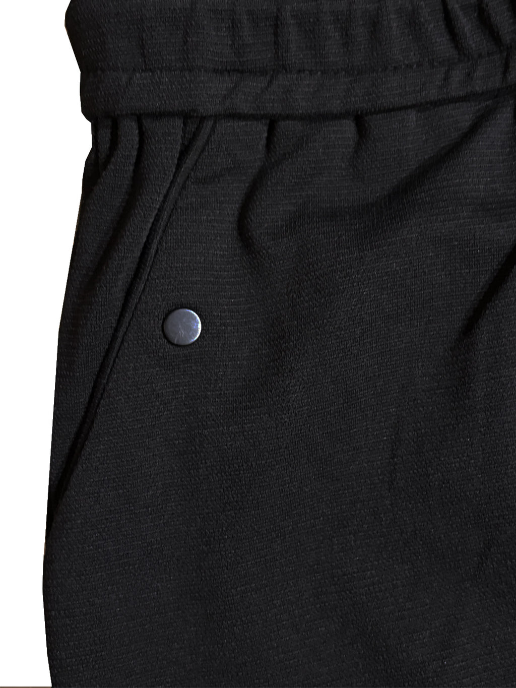 Black Textured Drawstring Shorts