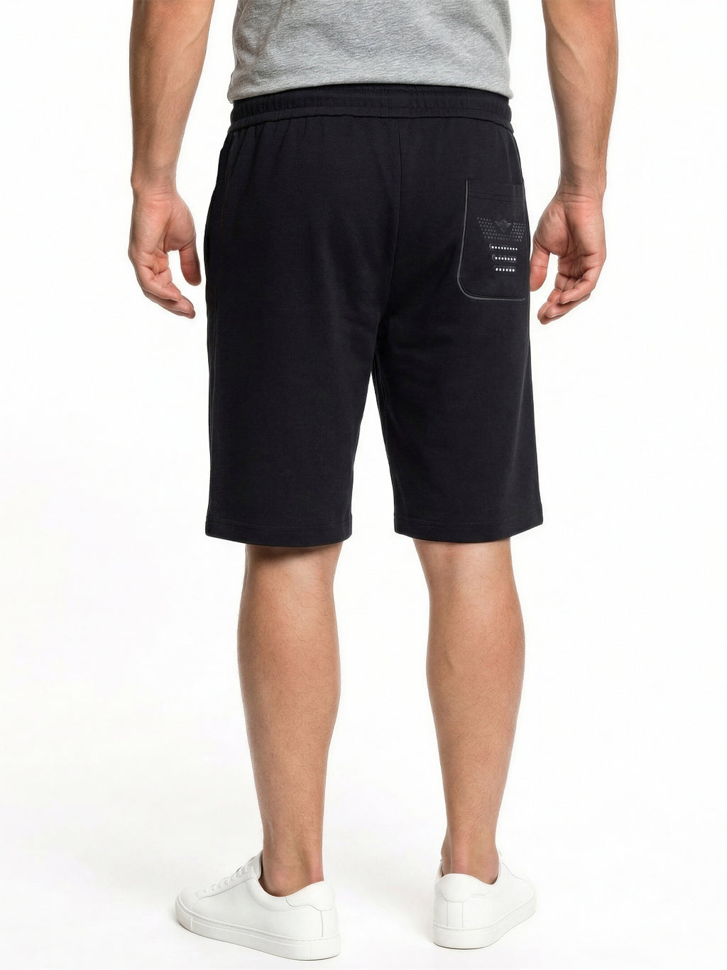 Black Drawstring Casual Shorts with Utility Detailing