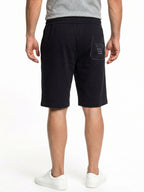 Black Drawstring Casual Shorts with Utility Detailing