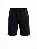 Black Drawstring Casual Shorts with Utility Detailing