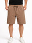Brown Drawstring Casual Shorts with Utility Detailing