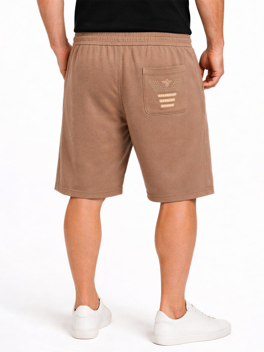 Brown Drawstring Casual Shorts with Utility Detailing