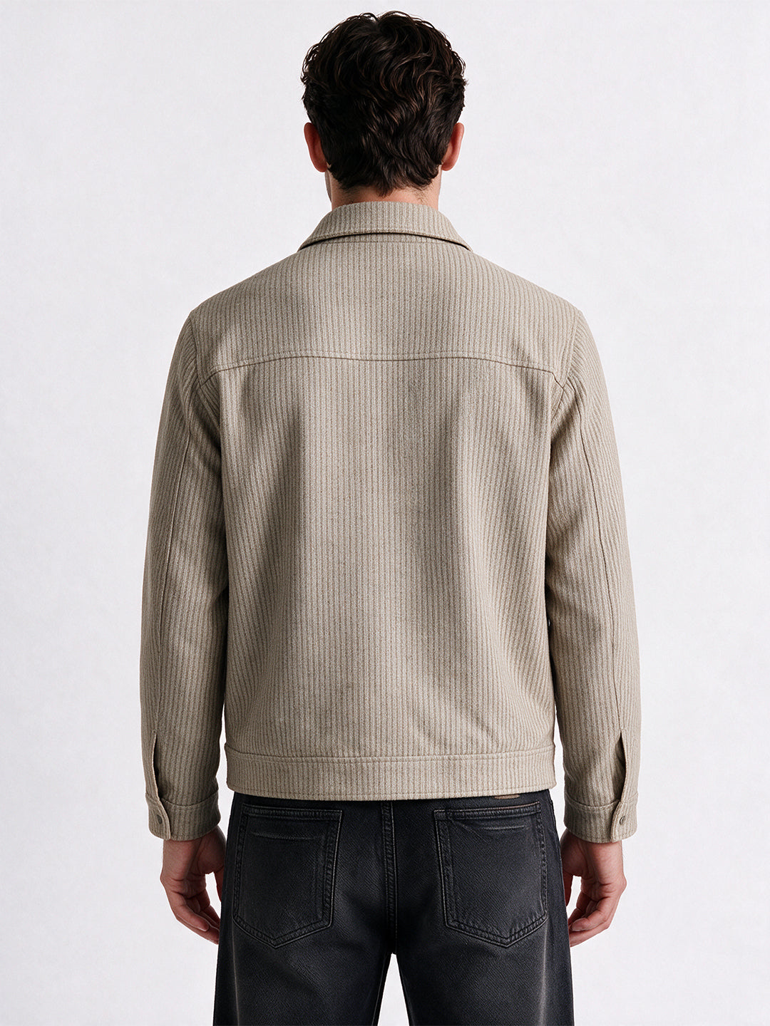Men's Polyester Solid Regular Fit Long Sleeve Shacket