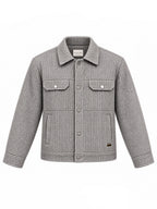 Men's Solid Regular Fit Full Sleeve Shirt Jacket