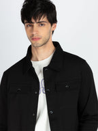 Mens Solid Regular Fit Shacket