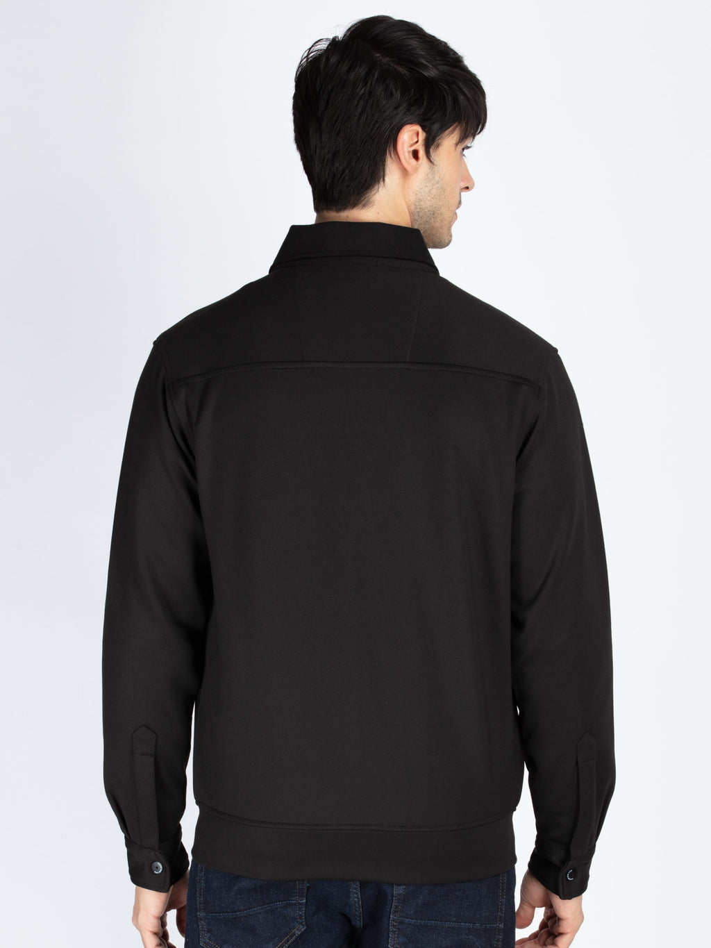 Status Quo Mens Solid Regular Fit Shacket