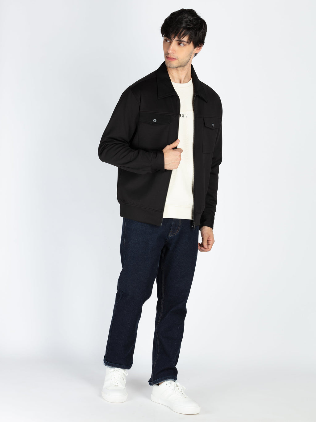 Status Quo Mens Solid Regular Fit Shacket