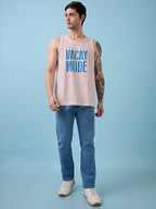 Mens All-Over Graphic Round Neck Sleeveless Tshirt