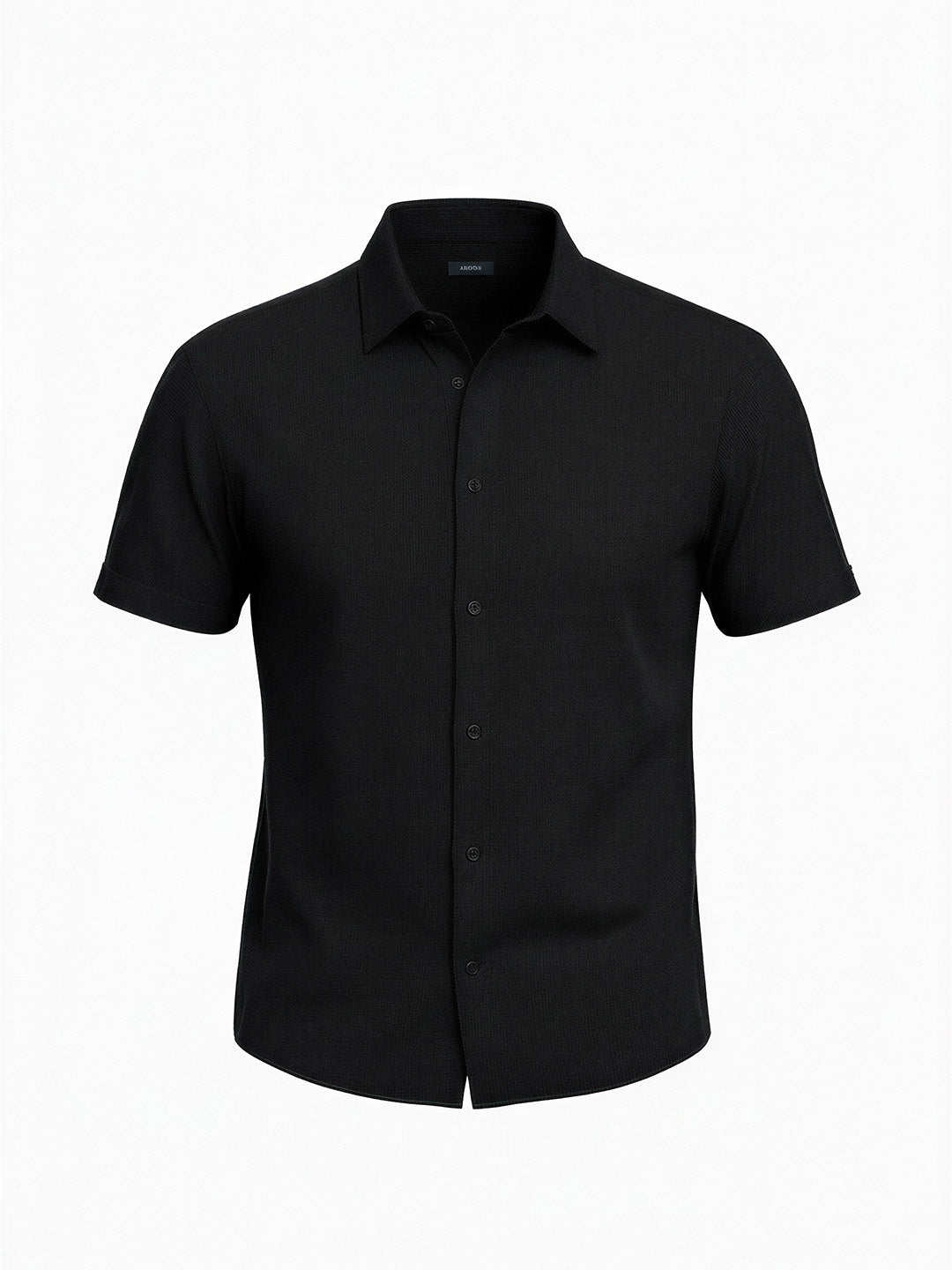 Black Textured Short Sleeve Shirt Secondary image