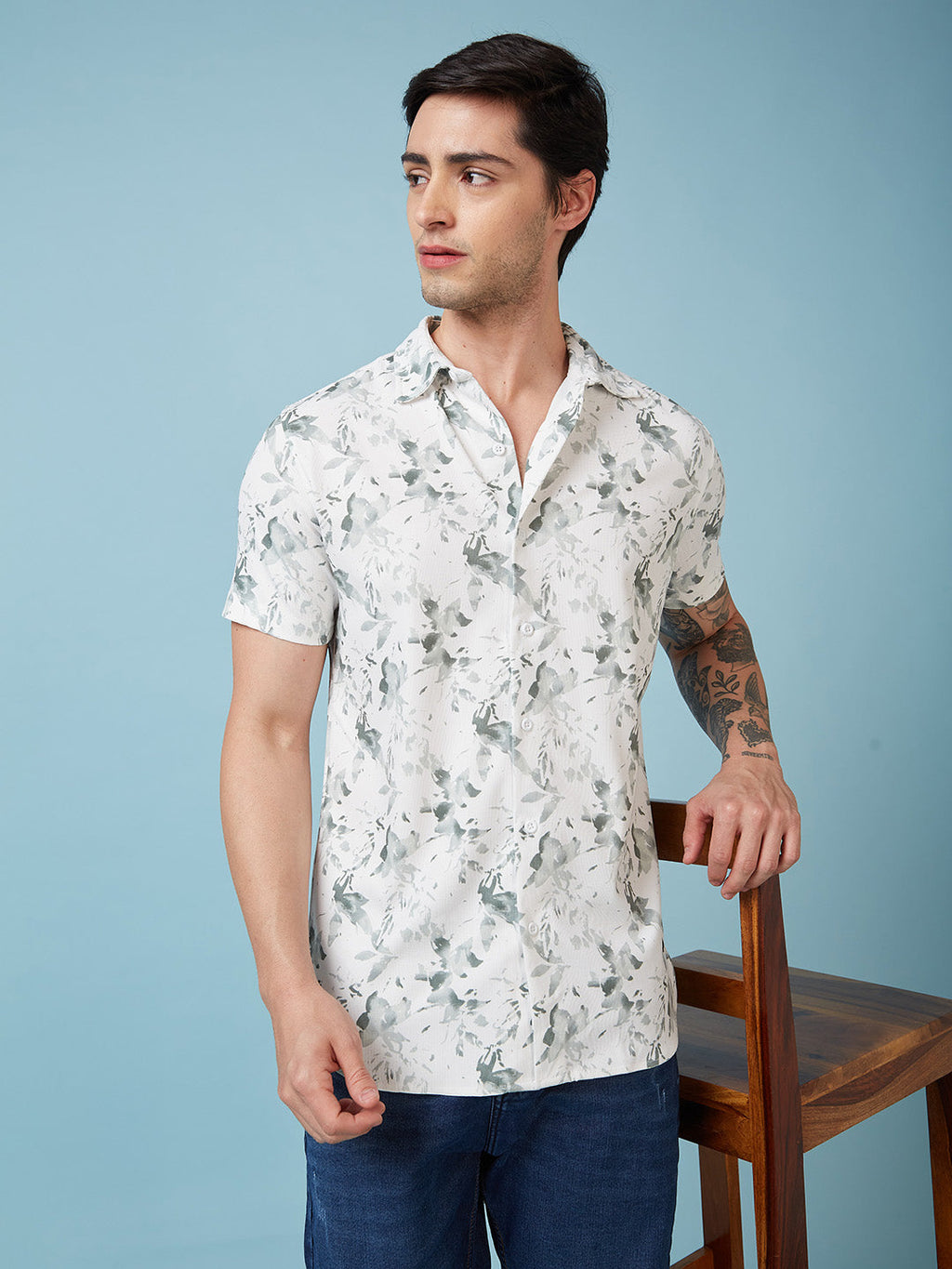 Men's Printed Half Sleeves Shirt