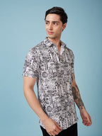 Mens Printed Half Sleeves Shirt