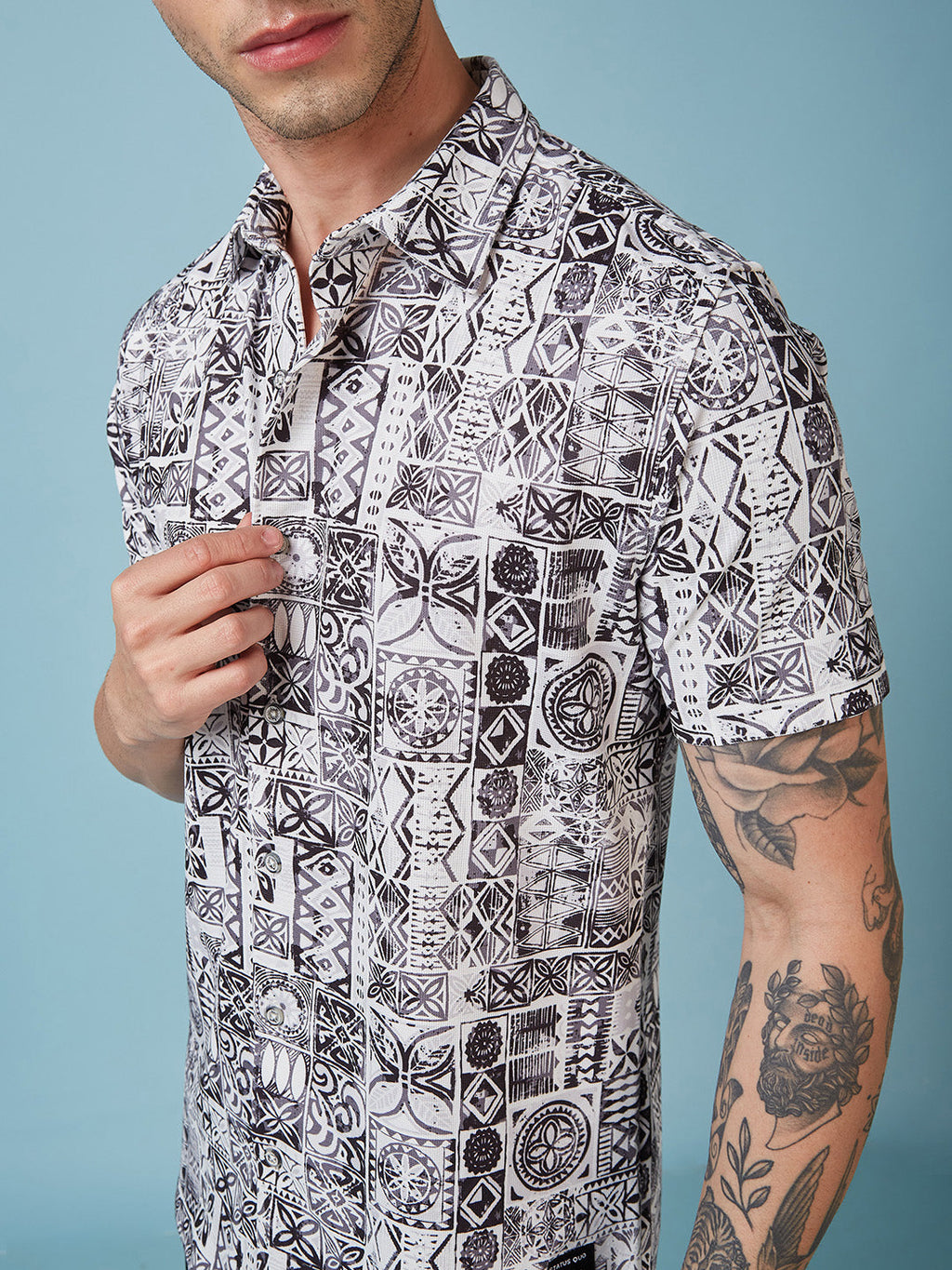 Mens Printed Half Sleeves Shirt
