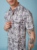 Mens Printed Half Sleeves Shirt