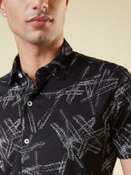 Mens Abstract Printed Regular Fit Shirt