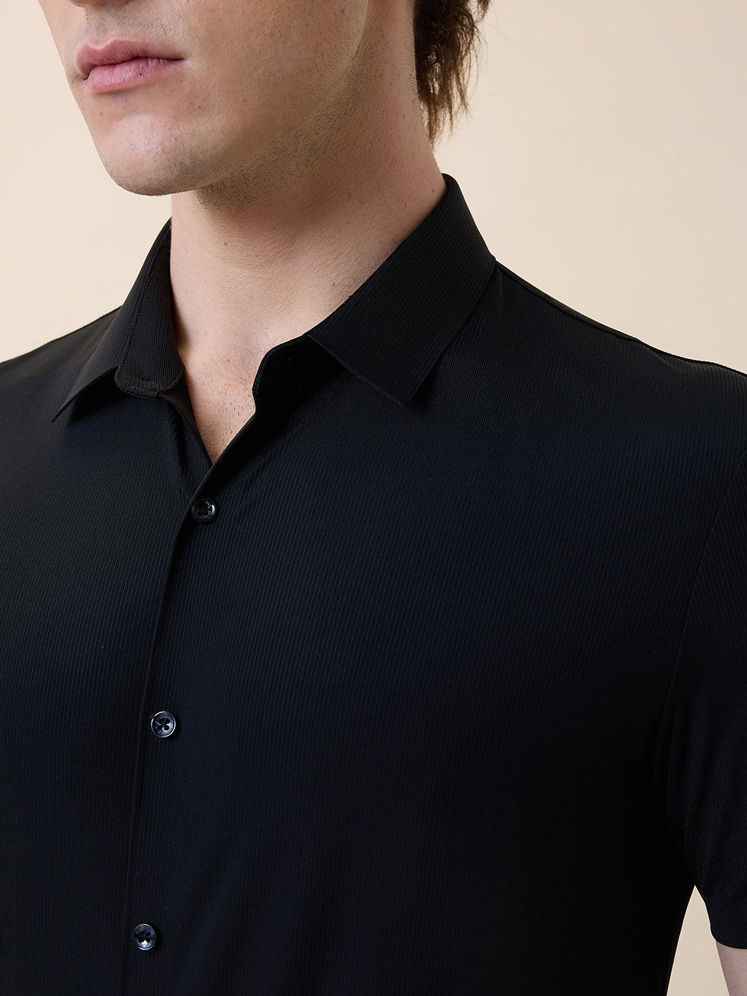Mens Premium Solid Polo Collar Half Sleeves Regular Fit Shirt