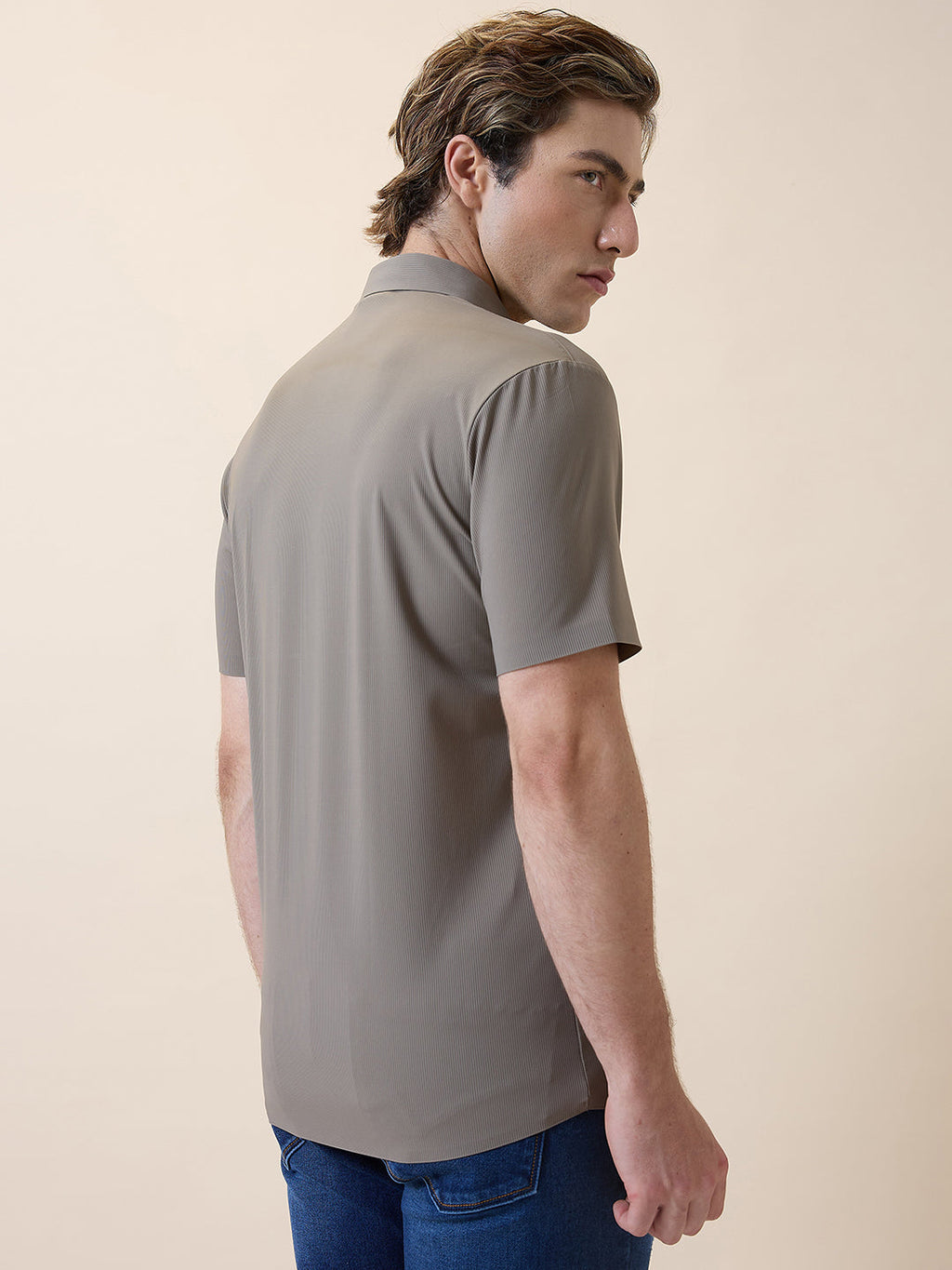 Men's Premium Solid Polo Collar Half Sleeves Regular Fit Shirt