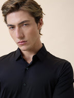 Mens Premium Solid Polo Collar Half Sleeves Regular Fit Shirt