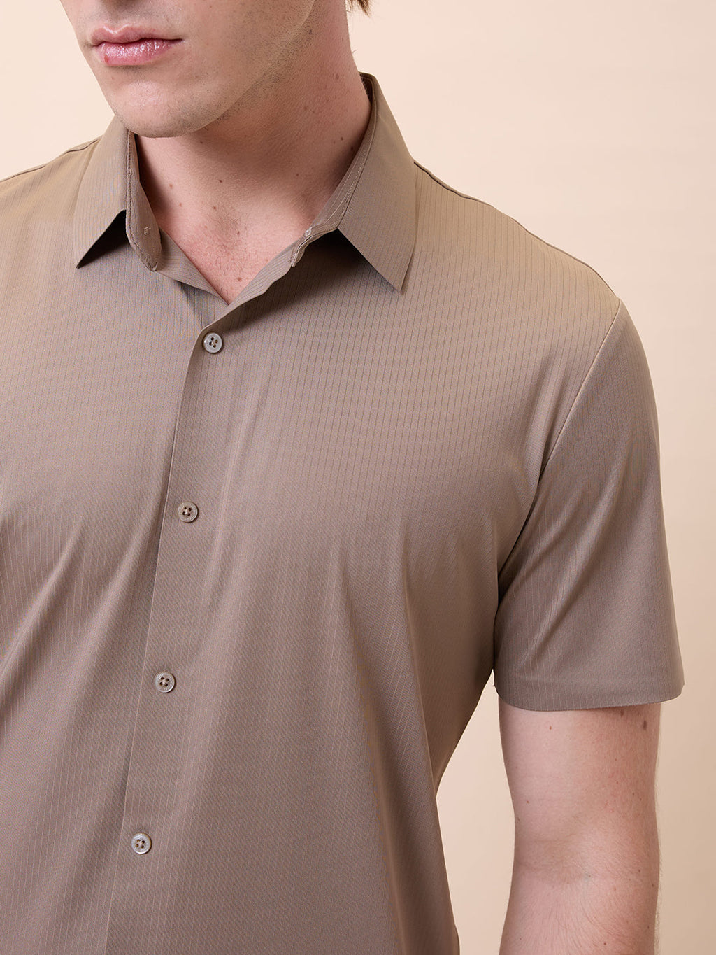 Men's Premium Solid Polo Collar Half Sleeves Regular Fit Shirt