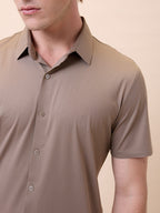 Men's Premium Solid Polo Collar Half Sleeves Regular Fit Shirt