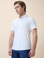 Mens Premium Solid Polo Collar Half Sleeves Regular Fit Shirt