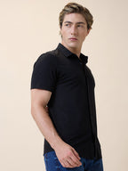 Mens Premium Solid Polo Collar Half Sleeves Regular Fit Shirt