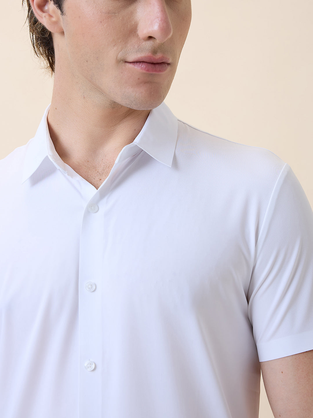 Mens Premium Solid Polo Collar Half Sleeves Regular Fit Shirt