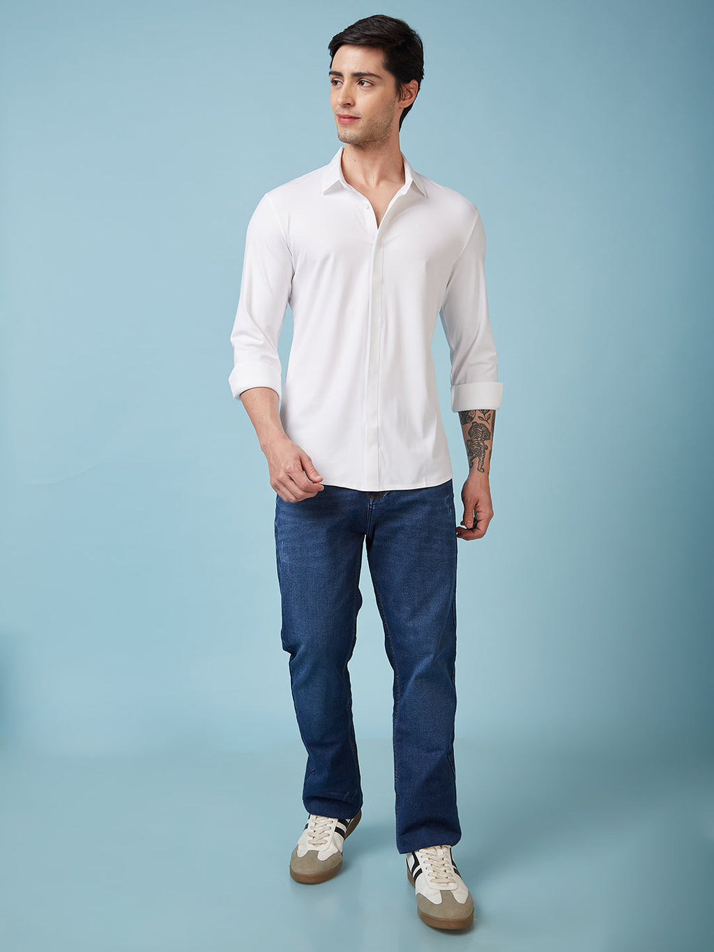 Men's Solid Full Sleeves Premium Shirt