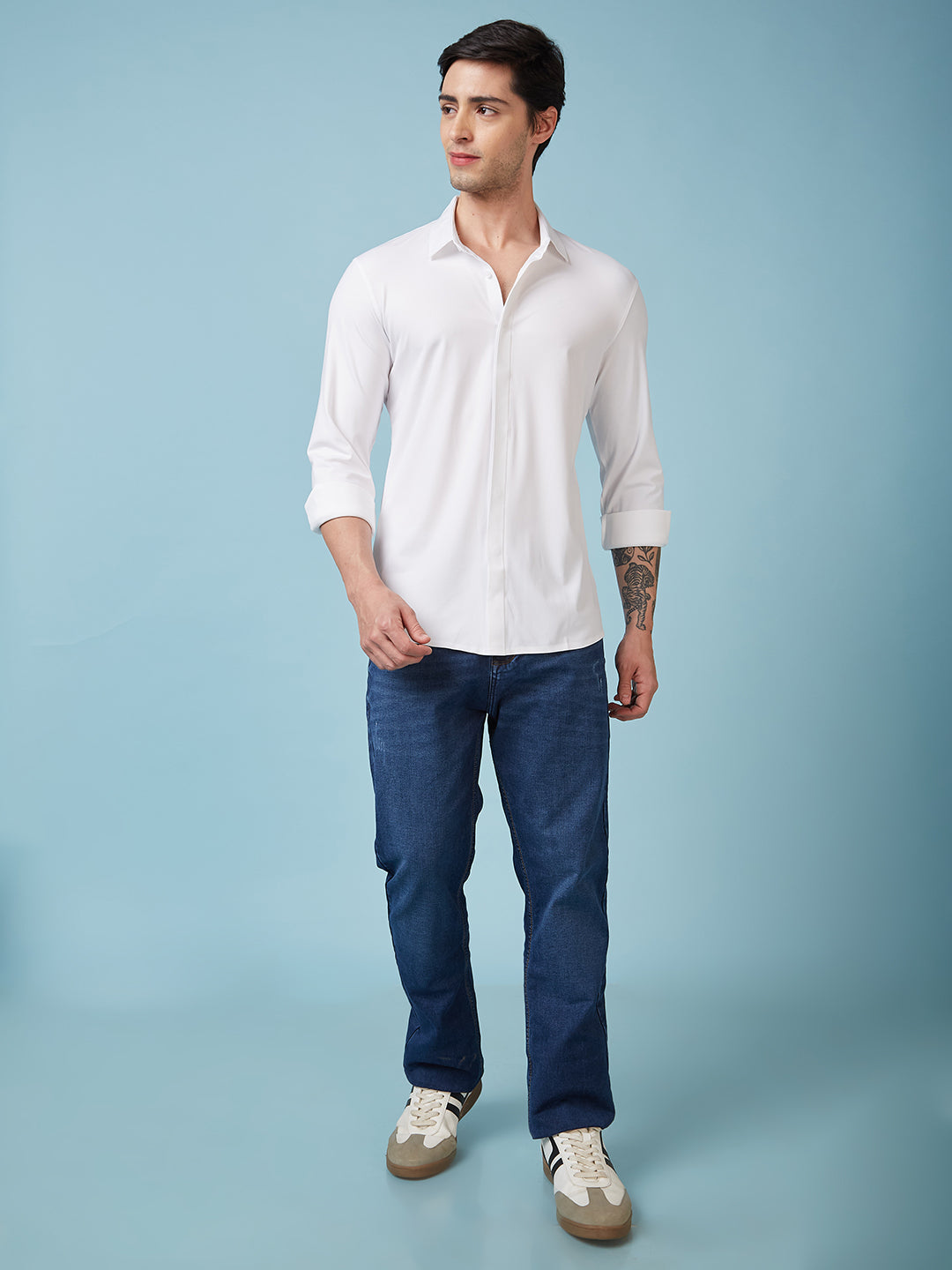 Men's Solid Full Sleeves Premium Shirt