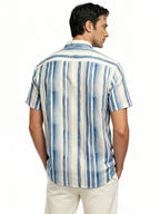 Blue Striped Short Sleeve Shirt