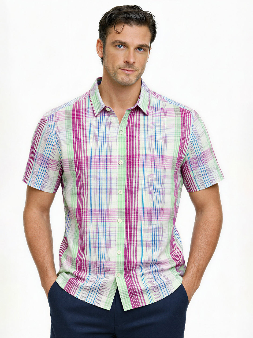 Multi-Color Plaid Summer Shirt